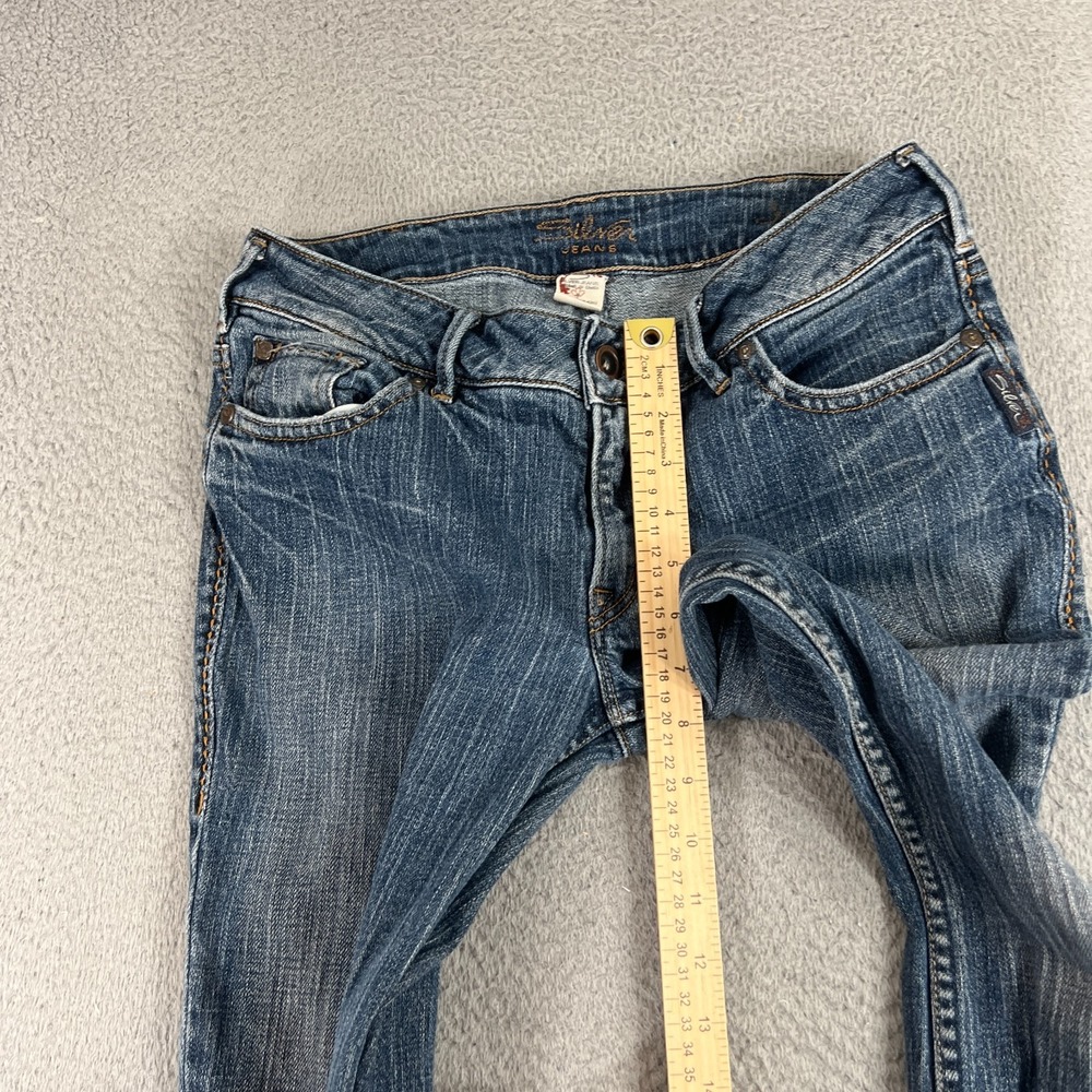 Y2K Silver Jeans Julia Bootcut Jeans Womens 30x32 Blue Dark Wash Stretch Denim - Picture 5 of 13